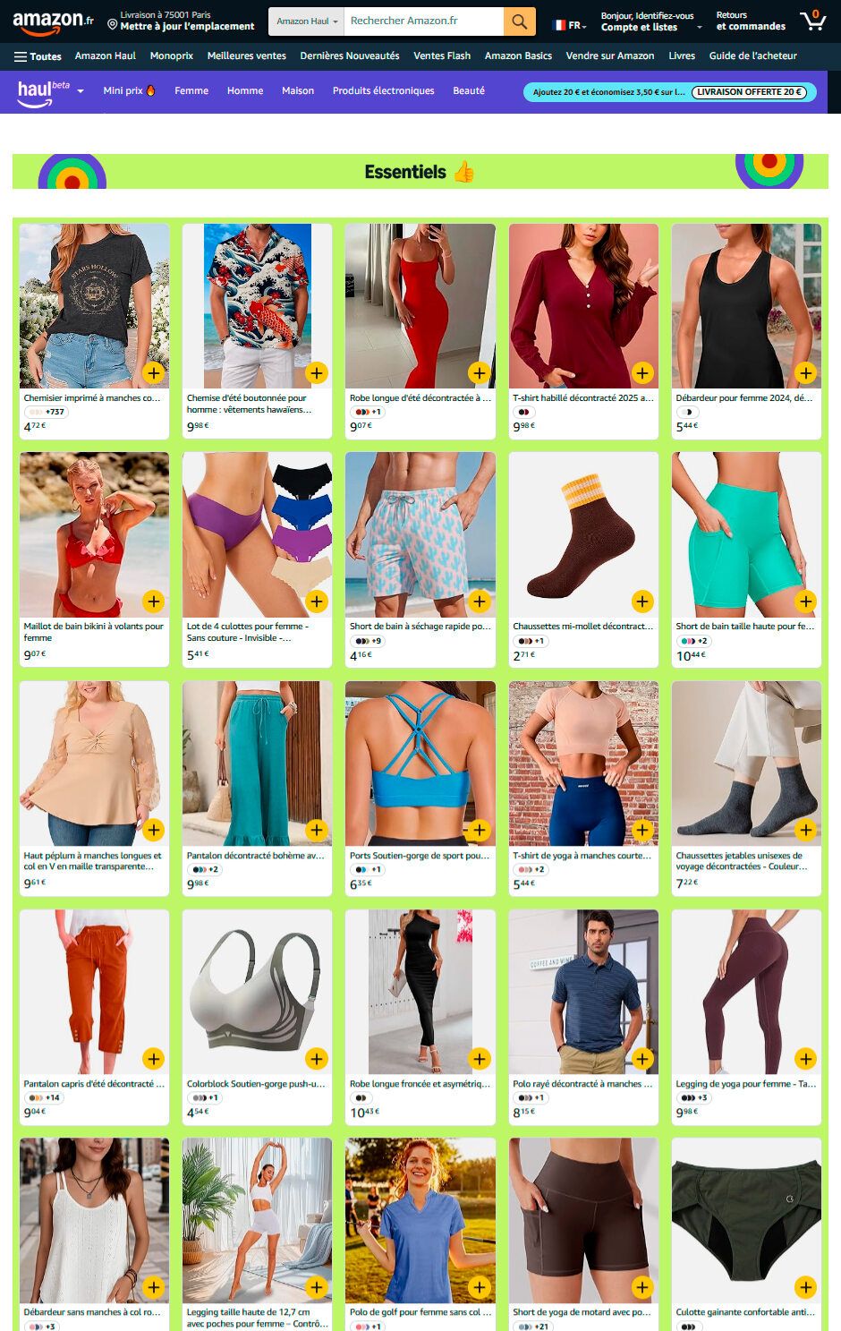 Amazon Launches Haul in France to Battle Ultra-Low-Cost Competitors