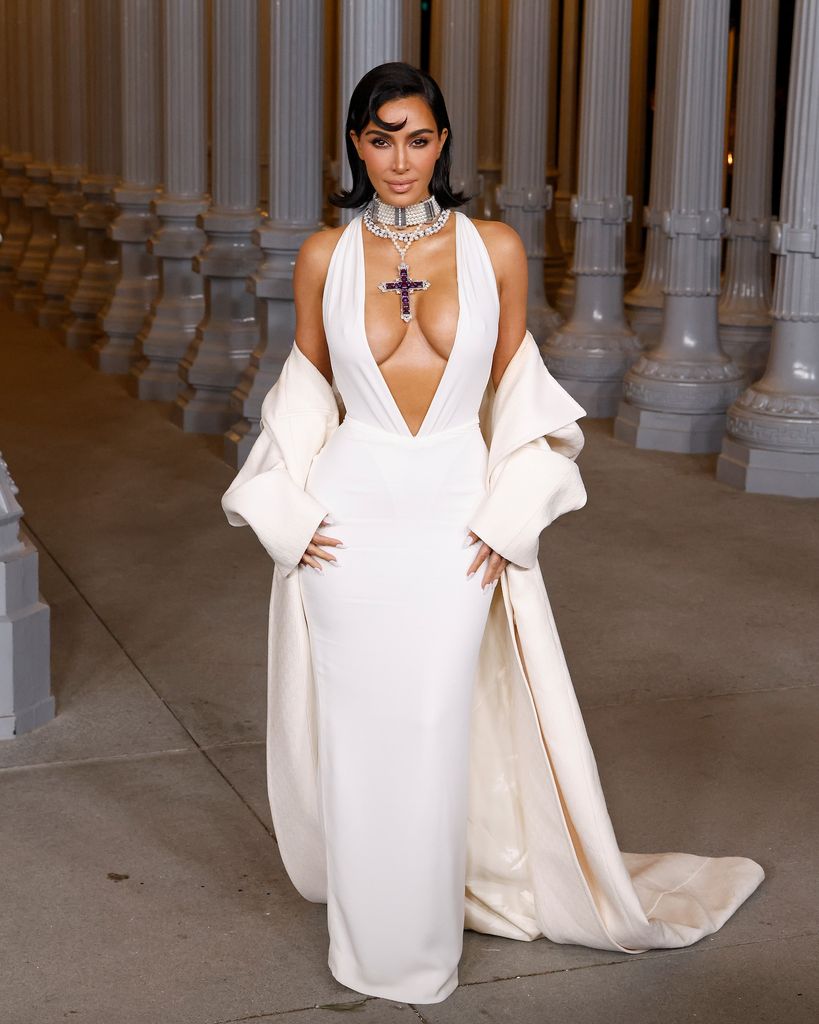 Kim Kardashian Dazzles in Pearl Gown and Body Paint Shoots