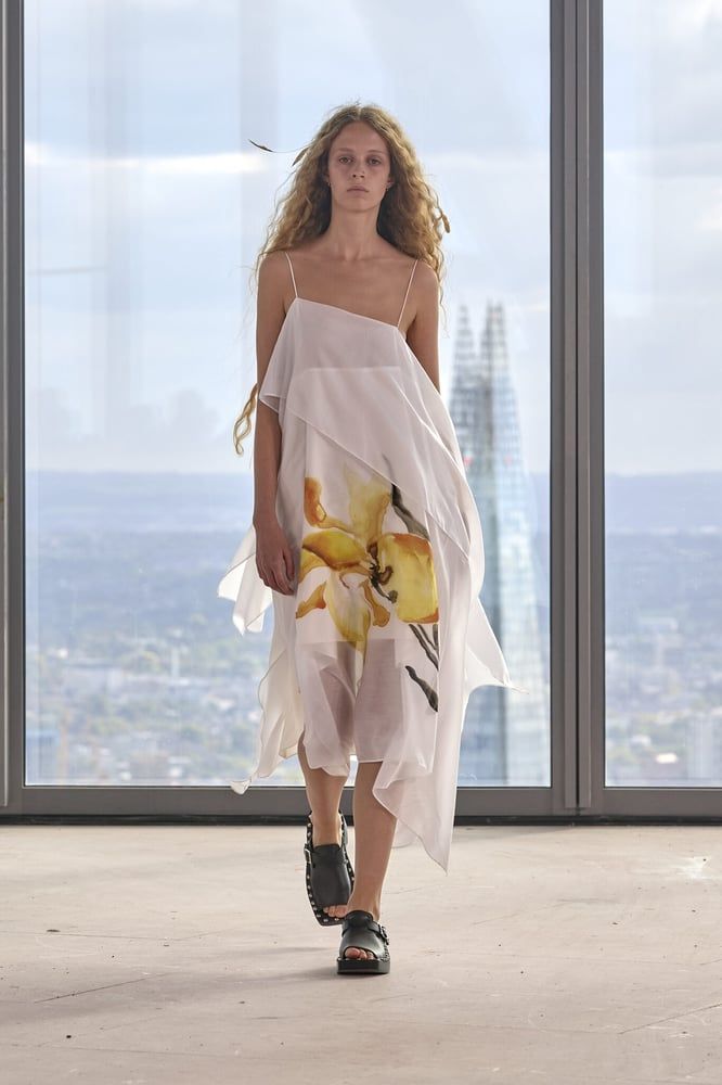 Marques'Almeida Blooms with Hope and Light on a London Skyscraper Runway