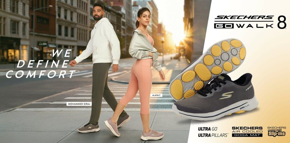 Skechers Taps Mohammed Siraj and Alaya F to Promote Healthy Living with New Go Walk Collection