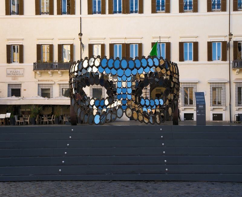 Valentino Foundation Unveils Monumental Mirror Sculpture in Rome to Launch New Cultural Initiative